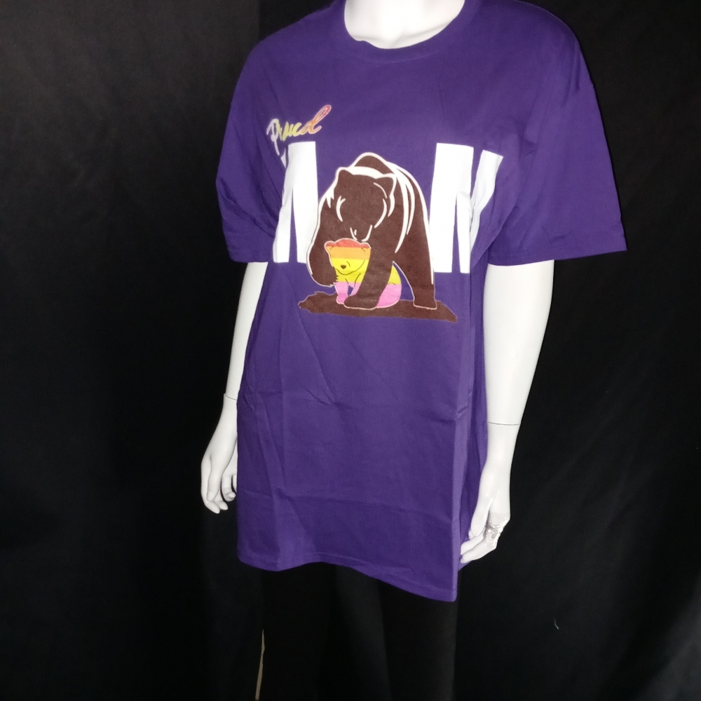 💜Proud Mom 🐻💜 Women's Printed T-Shirt